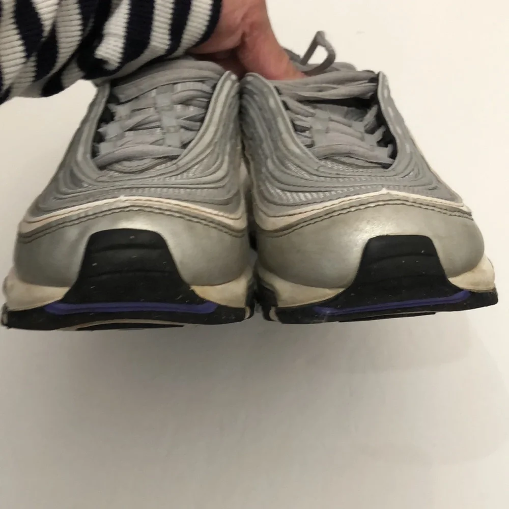 NIKE AIR MAX 97 GS SILVER BULLET PERSIAN VIOLET SNEAKERS MENS-BOYS SIZE 5.5Y